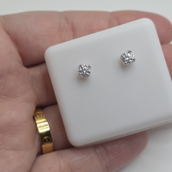 Jewelry - .5ct Moissanite Silver Stud Earrings
